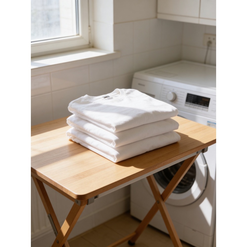 Gildan Heavy Cotton White Crew Neck T-Shirt Set of 3 Womens Large L Short Sleeve